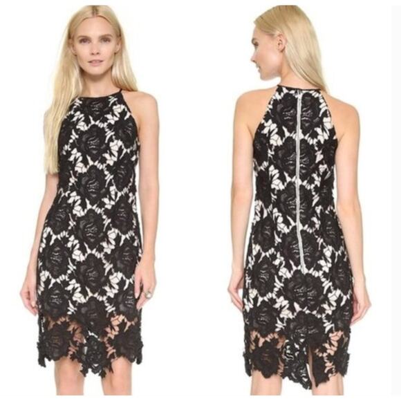 KEEPSAKE The Label True Love Lace Overlay Dress Black Sz M {3V24} - Picture 1 of 5